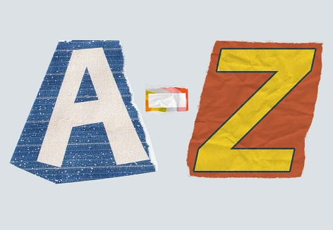 Die Buchstaben A und Z symbolisch dargestellt
