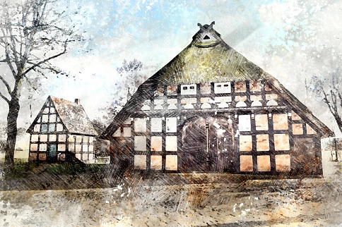 Ein altes Fachwerkhaus.&nbsp;&copy;&nbsp;Gemeinde Lilienthal