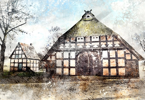 Ein altes Fachwerkhaus.