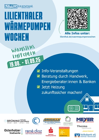 Plakat Lilienthaler Wärmepumpenwochen 2025&nbsp;&copy;&nbsp;Gemeinde Lilienthal